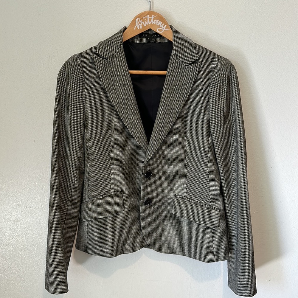 Theory Micro-dot Rowan Tailor Blazer